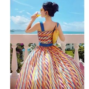 Mr. Water New York Summer New Arrival Rainbow Midi Dress. Summer Party/Event M